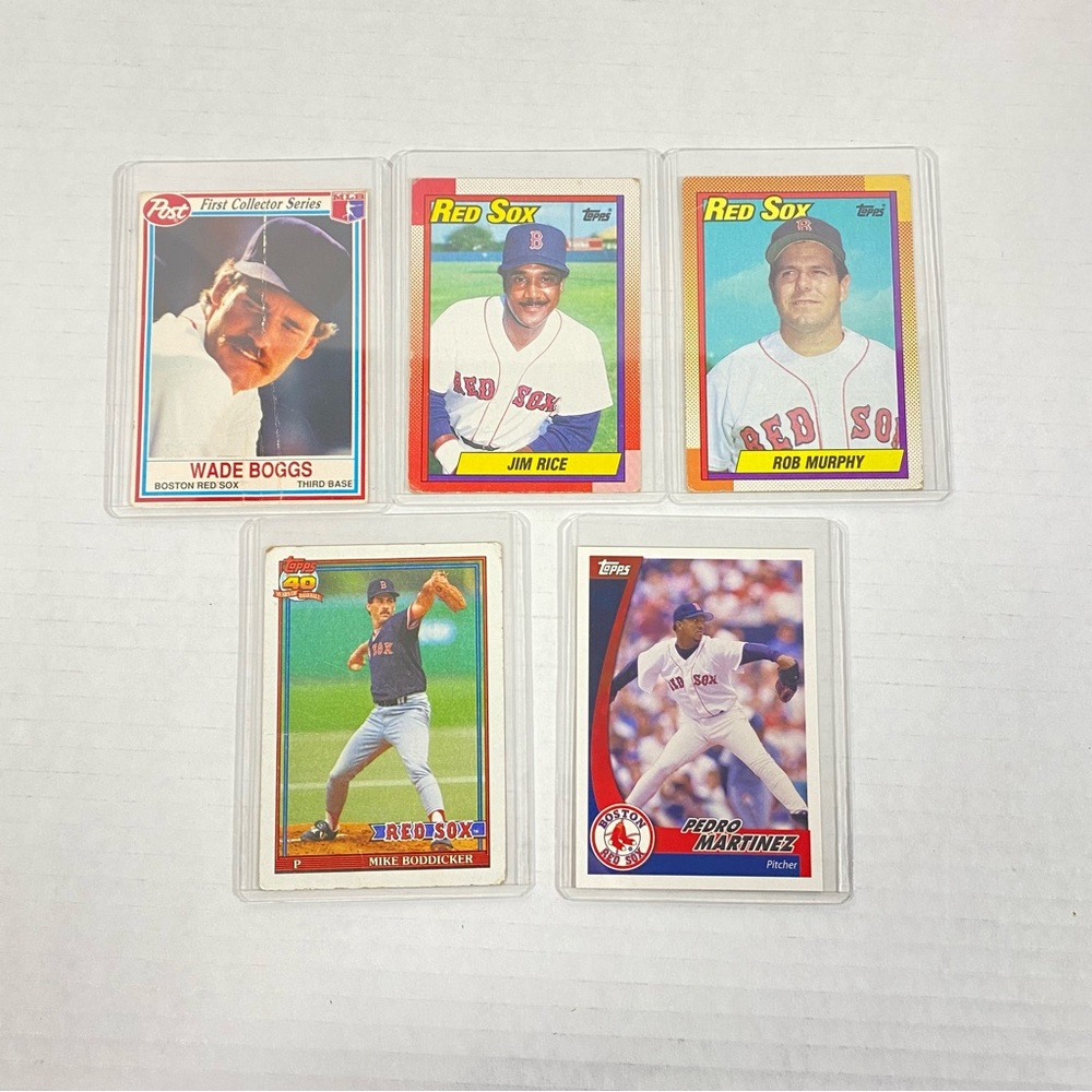 Red Sox Baseball Cards Lot of 5